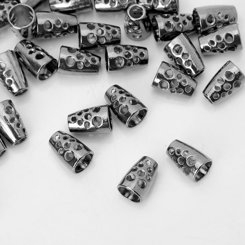 50 paracordových zámkov zo zliatiny zinku, konce lana, zamykanie, prepínanie, dutý kužeľový zvonček, zapínanie na zvonček, zarážka, tlačidlo na šnúrku na krk.