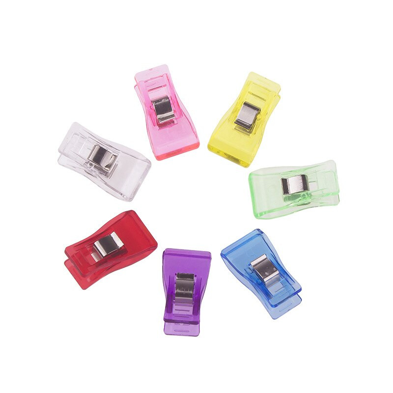 Odolná 10 ks/sada viacfarebných miešacích priehľadných kožených silných sponiek na odev, spona na kožené viazanie, upevňovacia spona na šitie odevov