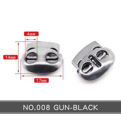 Nou 10 buc Vintage argintiu Gunmetal Gold Snur de blocare Toggle Oprior de metal DIY Îmbrăcăminte Cusut Accesorii de îmbrăcăminte Opritor de clemă