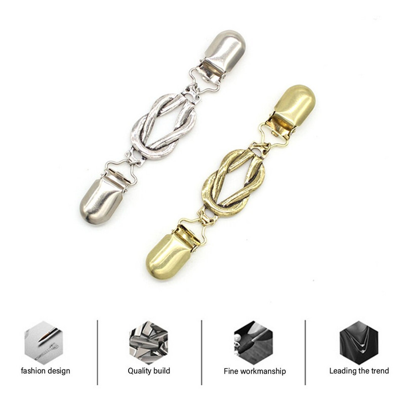 Broșe retro, din aliaj de zinc, pentru îmbrăcăminte, clemă de guler de utilizare ușoară, antirugină, reutilizabilă, cadou ocazional, închizătoare de eșarfă durabilă.