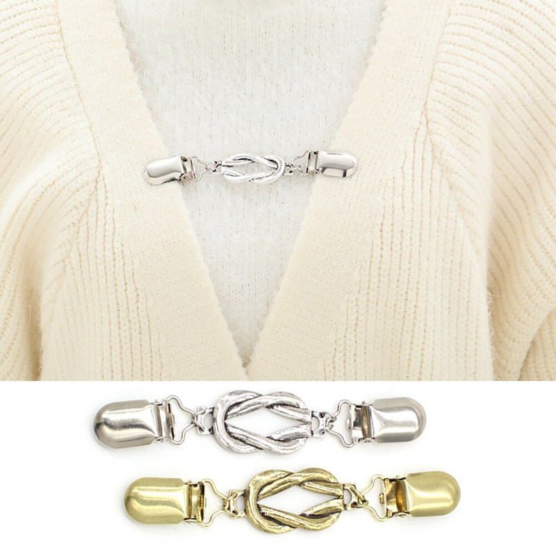 Broșe retro, din aliaj de zinc, pentru îmbrăcăminte, clemă de guler de utilizare ușoară, antirugină, reutilizabilă, cadou ocazional, închizătoare de eșarfă durabilă.