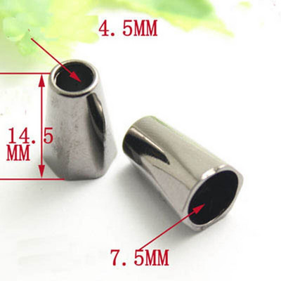 20PCS Черно метално въже за носене Катарама за регулиране Направи си сам Стопер Шнур Заключване Бутон Чанта Панталони Ръчно шиене Аксесоари за дрехи