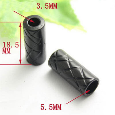 20PCS Черно метално въже за носене Катарама за регулиране Направи си сам Стопер Шнур Заключване Бутон Чанта Панталони Ръчно шиене Аксесоари за дрехи