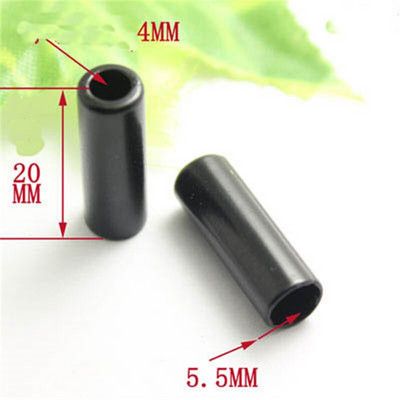 20PCS Черно метално въже за носене Катарама за регулиране Направи си сам Стопер Шнур Заключване Бутон Чанта Панталони Ръчно шиене Аксесоари за дрехи