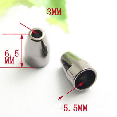 20PCS Черно метално въже за носене Катарама за регулиране Направи си сам Стопер Шнур Заключване Бутон Чанта Панталони Ръчно шиене Аксесоари за дрехи