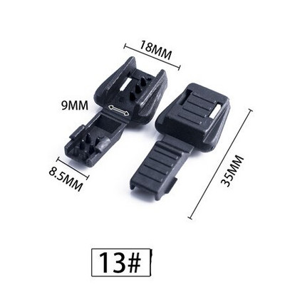 10PCS Plastični crni graničnik za bravu za kabel Opružna kopča Završna kopča Zatvarač za vezicu za vezice za Paracord odjeću Kopča užeta