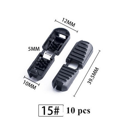 10PCS Plastični crni graničnik za bravu za kabel Opružna kopča Završna kopča Zatvarač za vezicu za vezice za Paracord odjeću Kopča užeta