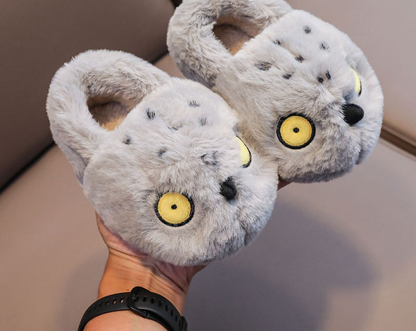 Detské plyšové papučky - v troch farbách