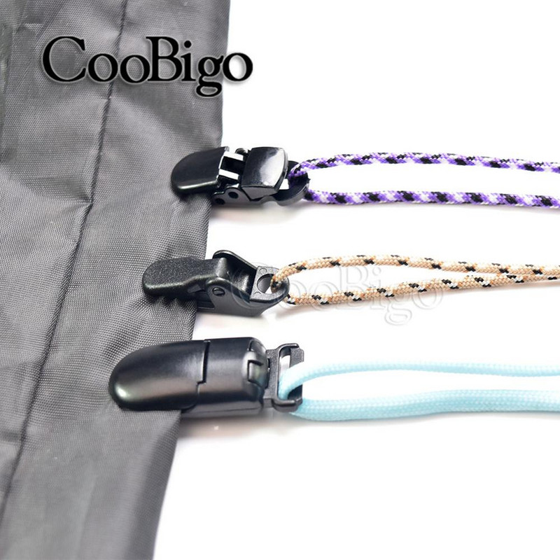 50 tk Plastikust telgiklamber Markiis Tuul Tross Klamber Haagissuvila Matkamine Kämping Present pingutage õues ellujäämise tarvikud Must