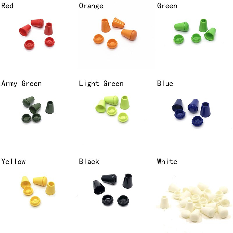 20 vnt. „Pasidaryk pats“ laido galų varpelio kamštis su dangčio užraktu Spalvingas plastikinis jungiklis „Paracord“ drabužių krepšiui, sportiniams batams