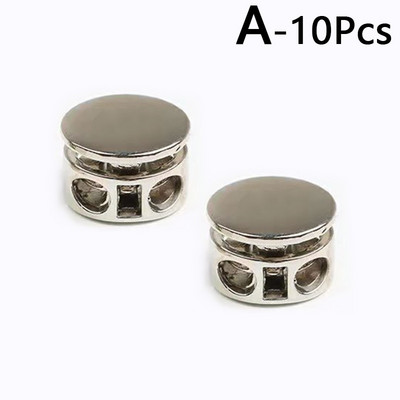 10db Kerek fém rugós csat ötvözet rugalmas húzózsinór zsinór zár dugó sportruházathoz kapucnis pulcsi barkács varrás kiegészítők