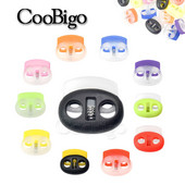 10 tk plastikust korgiga juhtmeluku oaklambri lülitusklamber Spordirõivaste jalatsite paelte kott Paracord DIY tarvikud läbipaistev 3,4 mm auk