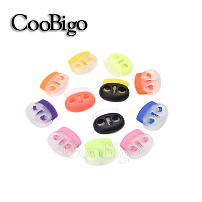 10 tk plastikust korgiga juhtmeluku oaklambri lülitusklamber Spordirõivaste jalatsite paelte kott Paracord DIY tarvikud läbipaistev 3,4 mm auk