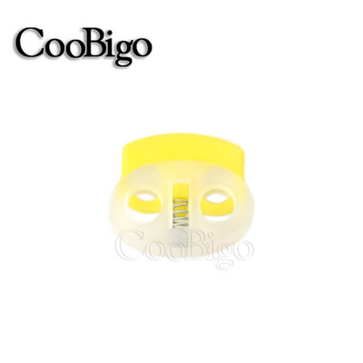 10 tk plastikust korgiga juhtmeluku oaklambri lülitusklamber Spordirõivaste jalatsite paelte kott Paracord DIY tarvikud läbipaistev 3,4 mm auk