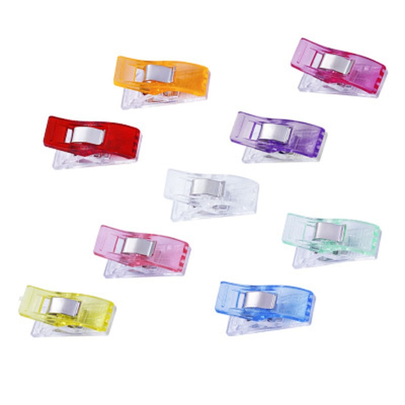 100 buc. Mini cleme de cusut din plastic, instrumente de suport pentru bricolaj, cleme de material, matlasare, cusut, tricotat, cleme de cusut pentru matlasare