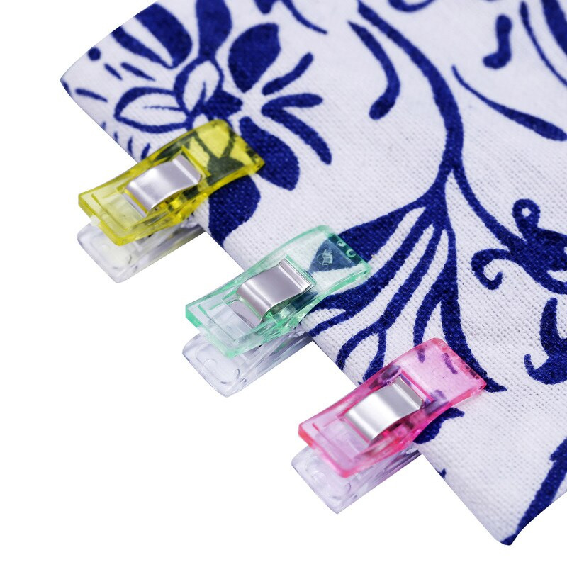 100 buc. Mini cleme de cusut din plastic, instrumente de suport pentru bricolaj, cleme de material, matlasare, cusut, tricotat, cleme de cusut pentru matlasare