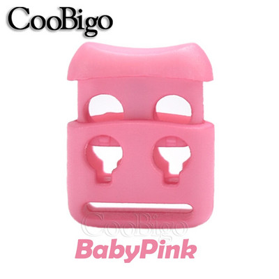 20 бр. Пластмасов кабел Заключващ ограничител Пружини Превключваща скоба за въже Два отвора Направи си сам Paracord Шапка Връзка за обувки Облекло Занаятчийски аксесоари Цветни