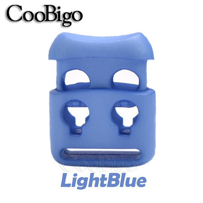 20 бр. Пластмасов кабел Заключващ ограничител Пружини Превключваща скоба за въже Два отвора Направи си сам Paracord Шапка Връзка за обувки Облекло Занаятчийски аксесоари Цветни