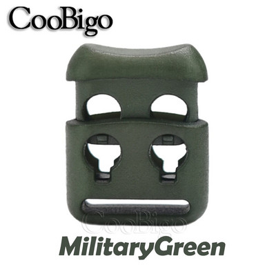 20 бр. Пластмасов кабел Заключващ ограничител Пружини Превключваща скоба за въже Два отвора Направи си сам Paracord Шапка Връзка за обувки Облекло Занаятчийски аксесоари Цветни