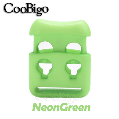 20 бр. Пластмасов кабел Заключващ ограничител Пружини Превключваща скоба за въже Два отвора Направи си сам Paracord Шапка Връзка за обувки Облекло Занаятчийски аксесоари Цветни