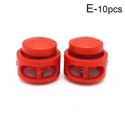 10 vnt. plastikinių spyruoklinių sagčių kamštelių skrybėlė elastinga virvė, užrakto reguliavimas užrakto spaustukai, sagtis „pasidaryk pats“ batų raištelių spaustuko priedai