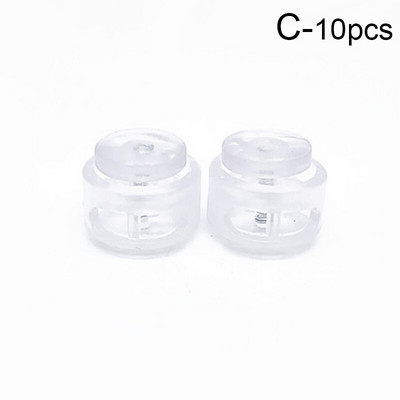 10 vnt. plastikinių spyruoklinių sagčių kamštelių skrybėlė elastinga virvė, užrakto reguliavimas užrakto spaustukai, sagtis „pasidaryk pats“ batų raištelių spaustuko priedai