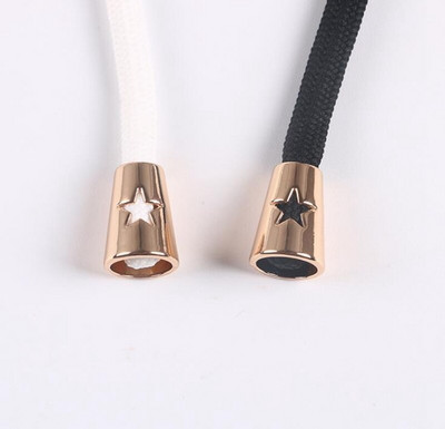 Õõnestähtede sulamist nööri otsad kaane lukk Lülitusjuhtme stopper Klamber riidekoti jaoks Spordirõivad kingapaelad köie osad