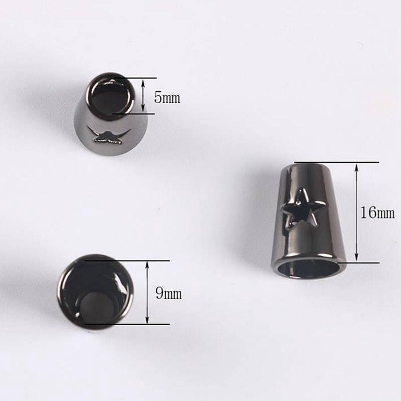 Õõnestähtede sulamist nööri otsad kaane lukk Lülitusjuhtme stopper Klamber riidekoti jaoks Spordirõivad kingapaelad köie osad