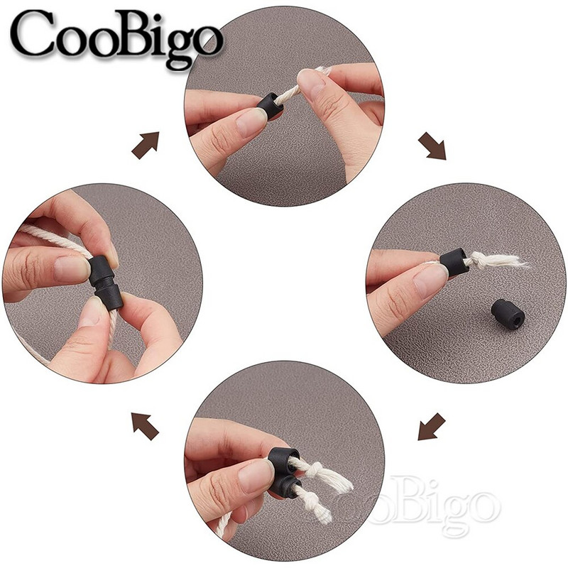 50 buc. Conector de capăt pentru cablu din plastic pentru rupere de siguranță, pentru cordon, șnur Paracord șiret pentru îmbrăcăminte sportivă, geantă cu șnur, accesorii DIY