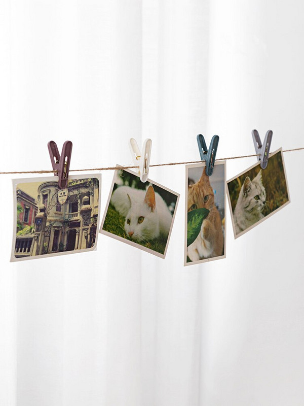 24 ks viacfarebných plastových štipcov na bielizeň, silných, vetruodolných, plastových sponiek na bielizeň, spodnej bielizne, ponožiek, štipcov na bielizeň