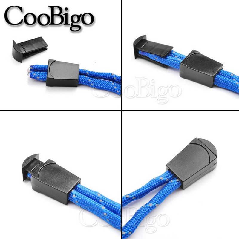 5 bucăți colorat Molle tactic rucsac snur frânghie capete blocare fermoar trage cleme cataramă paracord piese de geantă de călătorie în aer liber