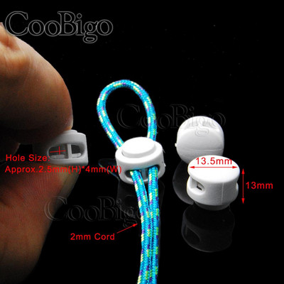 10 komada Plastični čep za zaključavanje kabela Preklopna kopča Ruksak Paracord Konop Odjeća Stezaljka za vezice za cipele DIY Pribor za rukotvorine Dvije rupe 13 mm