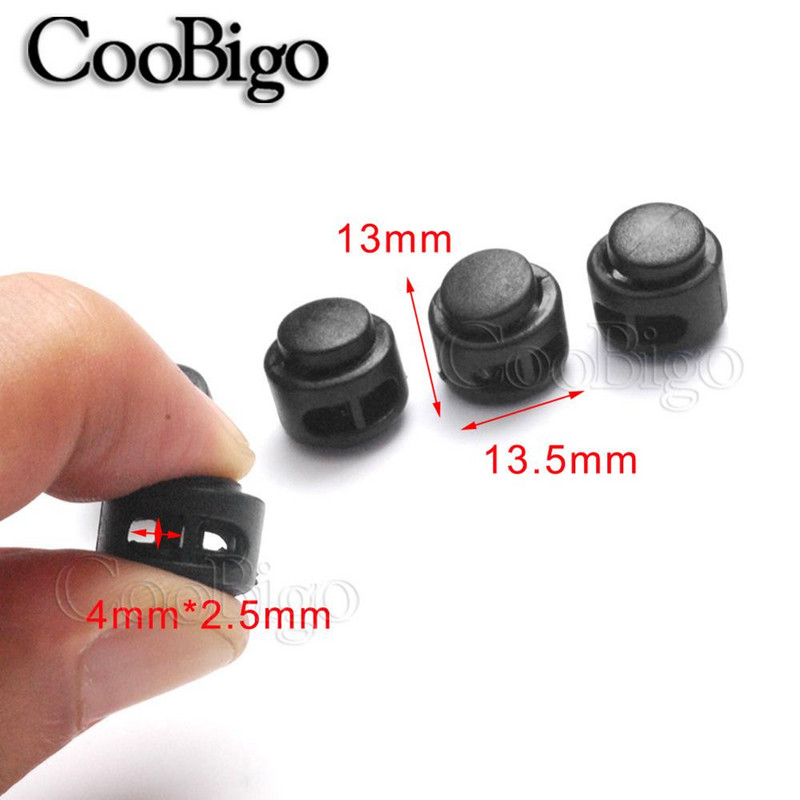 10 komada Plastični čep za zaključavanje kabela Preklopna kopča Ruksak Paracord Konop Odjeća Stezaljka za vezice za cipele DIY Pribor za rukotvorine Dvije rupe 13 mm