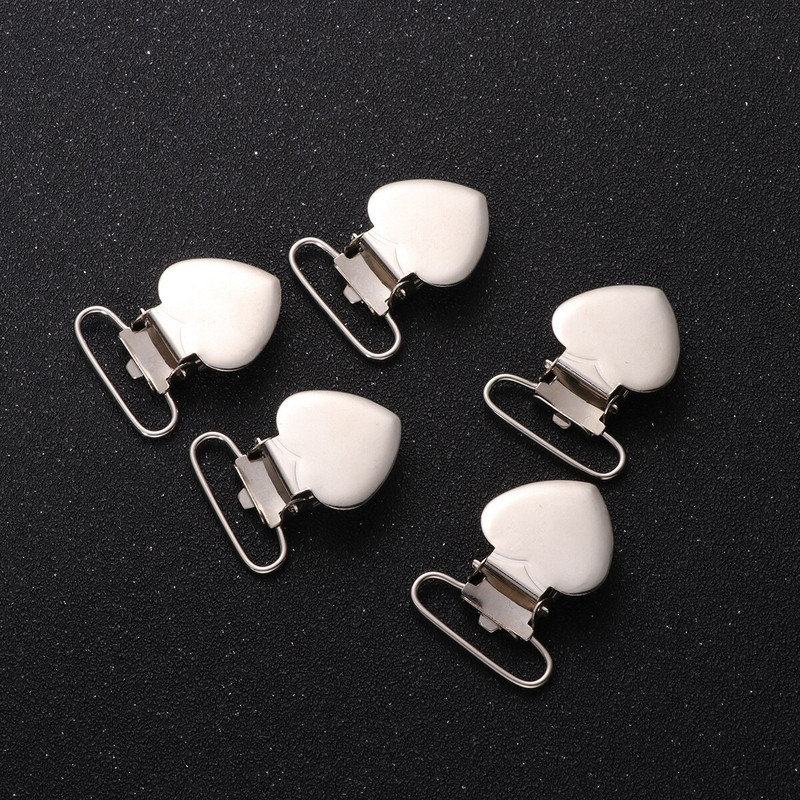 Klambrid Suspender luti hoidik Klamber Südame valmistamine Aksessuaarid Asendus isetehtud traksid mänguasjakonksud rinnahoidja klambrid mittenmetal sukapael