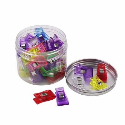 40 τμχ/Κουτί πολύχρωμα πλαστικά κλιπ για συνονθύλευμα ράψιμο DIY Crafts Πάπλωμα Πλεκτής Κλιπ Κρατήστε και οργανώστε υφασμάτινα κλιπ ραπτικής