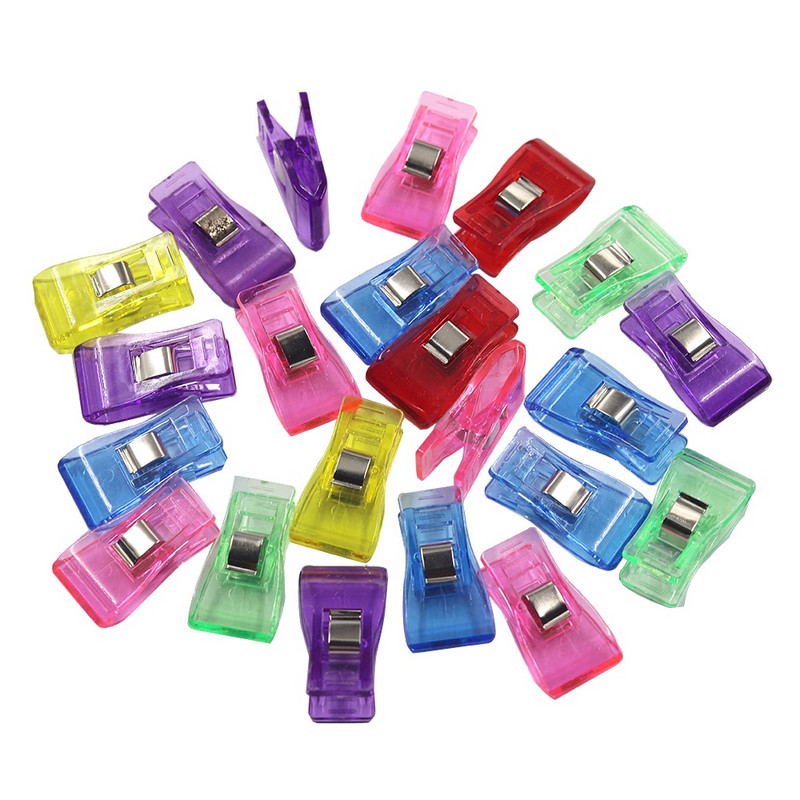 40 τμχ/Κουτί πολύχρωμα πλαστικά κλιπ για συνονθύλευμα ράψιμο DIY Crafts Πάπλωμα Πλεκτής Κλιπ Κρατήστε και οργανώστε υφασμάτινα κλιπ ραπτικής