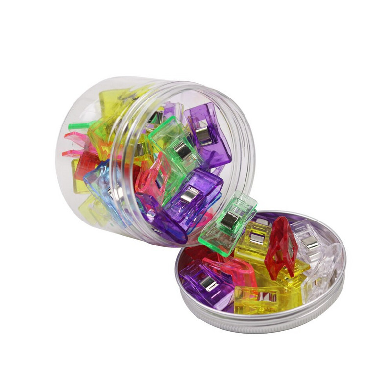 40 τμχ/Κουτί πολύχρωμα πλαστικά κλιπ για συνονθύλευμα ράψιμο DIY Crafts Πάπλωμα Πλεκτής Κλιπ Κρατήστε και οργανώστε υφασμάτινα κλιπ ραπτικής