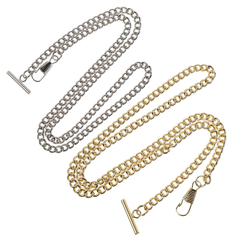 Ceas cu lanț Ceasuri de buzunar T Bar Vintage Colier fobmetal Vest Bronz Link Suport auriu Vestă Set Albert aliaj Pandantiv bărbați