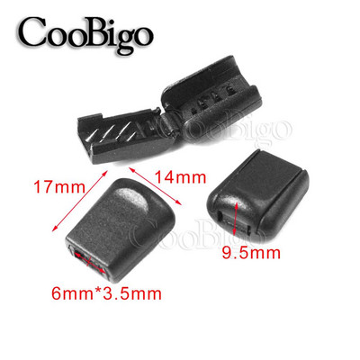 10 buc clemă de capăt snur clemă de frânghie clemă de prindere pentru șnur Paracord dantelă îmbrăcăminte cu fermoar tragere accesorii de cusut plastic negru