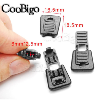 10 buc clemă de capăt snur clemă de frânghie clemă de prindere pentru șnur Paracord dantelă îmbrăcăminte cu fermoar tragere accesorii de cusut plastic negru