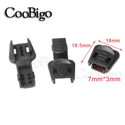 10 buc clemă de capăt snur clemă de frânghie clemă de prindere pentru șnur Paracord dantelă îmbrăcăminte cu fermoar tragere accesorii de cusut plastic negru