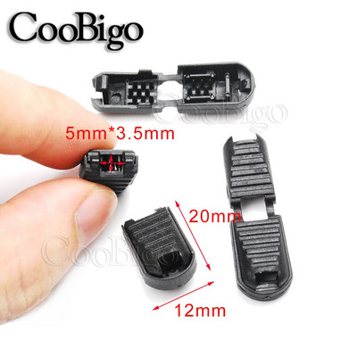 10 buc clemă de capăt snur clemă de frânghie clemă de prindere pentru șnur Paracord dantelă îmbrăcăminte cu fermoar tragere accesorii de cusut plastic negru