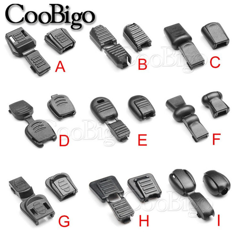 10 buc clemă de capăt snur clemă de frânghie clemă de prindere pentru șnur Paracord dantelă îmbrăcăminte cu fermoar tragere accesorii de cusut plastic negru