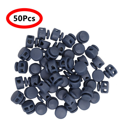 50 τεμ. Πλαστικές κλειδαριές με κορδόνι πολλαπλών χρωμάτων Πώμα κορδονιού με κλιπ ελατηρίου διπλής τρύπας Κορδόνια ένδυσης Αθλητικά αξεσουάρ