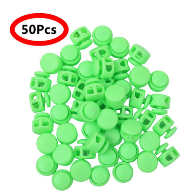 50 τεμ. Πλαστικές κλειδαριές με κορδόνι πολλαπλών χρωμάτων Πώμα κορδονιού με κλιπ ελατηρίου διπλής τρύπας Κορδόνια ένδυσης Αθλητικά αξεσουάρ