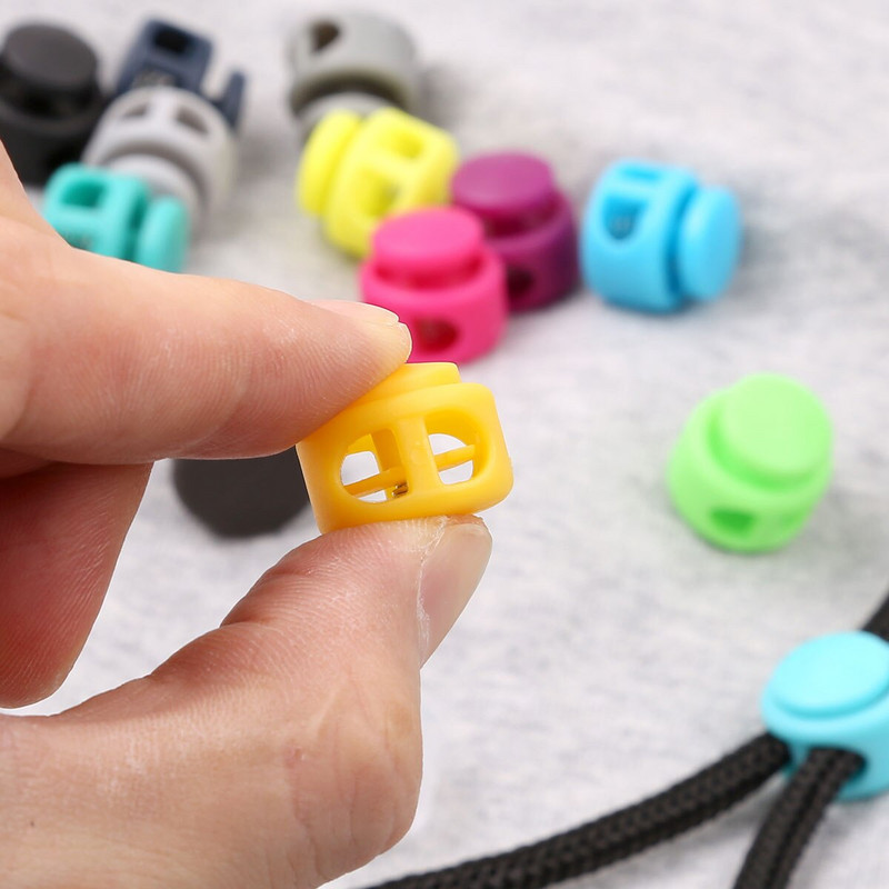 50 τεμ. Πλαστικές κλειδαριές με κορδόνι πολλαπλών χρωμάτων Πώμα κορδονιού με κλιπ ελατηρίου διπλής τρύπας Κορδόνια ένδυσης Αθλητικά αξεσουάρ