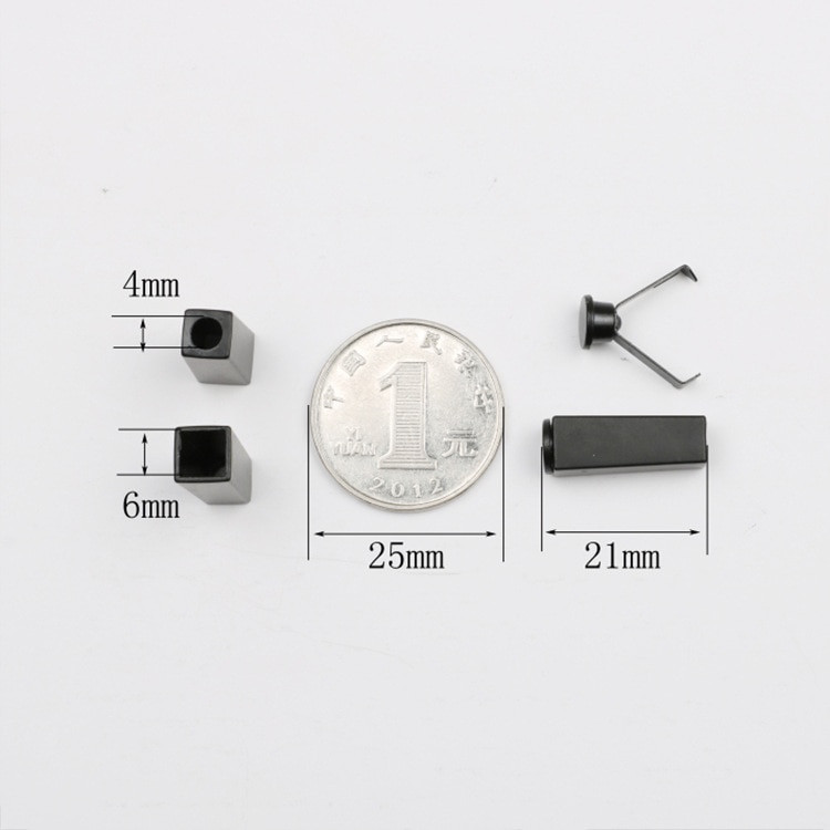 21 mm lievikovitý zámok v tvare tyčinky, zarážka šnúrky, rôzne druhy spony na pracku, konce lana, veko, sťahovacia šnúrka, prepínanie oblečenia, šnúrky do topánok, príslušenstvo.