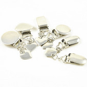 Kovové klipy na cumlík s plastovou vložkou na remeselné práce, džínsy, tašky, opasky, nohavice, odev, dekorácie, DIY 15 mm 30 ks