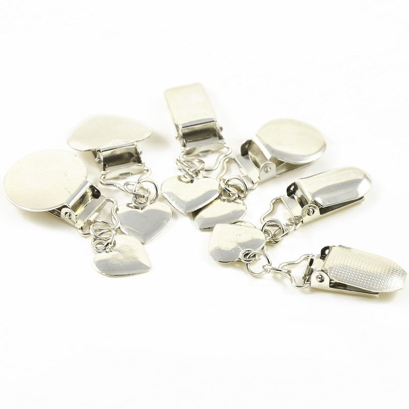 Kovové klipy na cumlík s plastovou vložkou na remeselné práce, džínsy, tašky, opasky, nohavice, odev, dekorácie, DIY 15 mm 30 ks