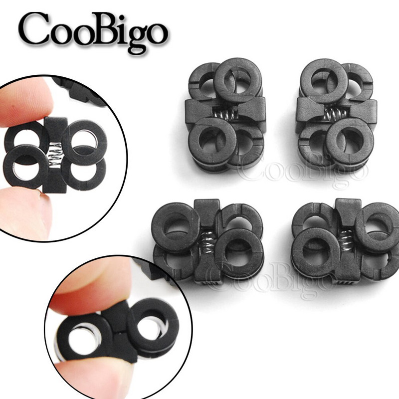 10 ks. Koncová zarážka na šnúrku, prepínacia svorka na lano, pružinový granát, DIY turistické topánky, športové oblečenie, batoh, príslušenstvo, čierna